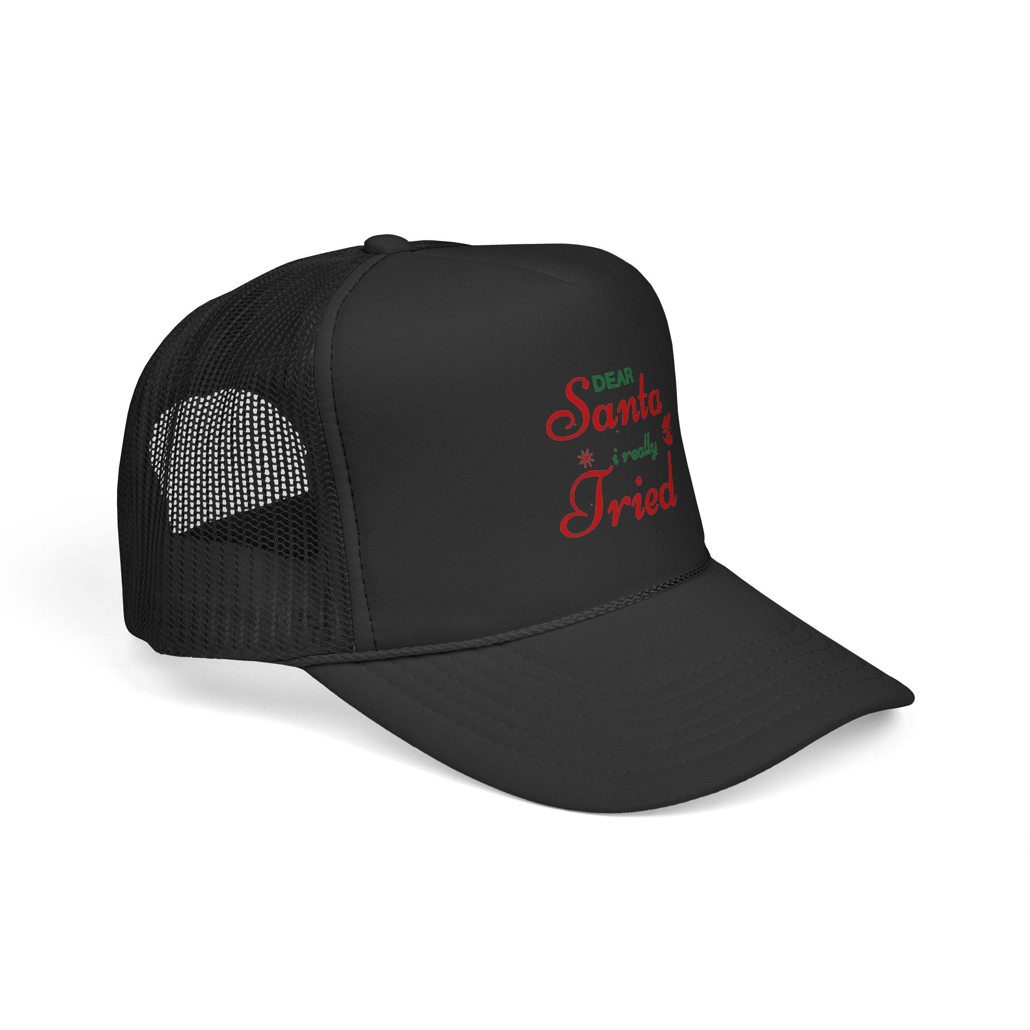 Trucker Cap – Dear Santa I’ve Been Good Embroidered Christmas Mesh Hat