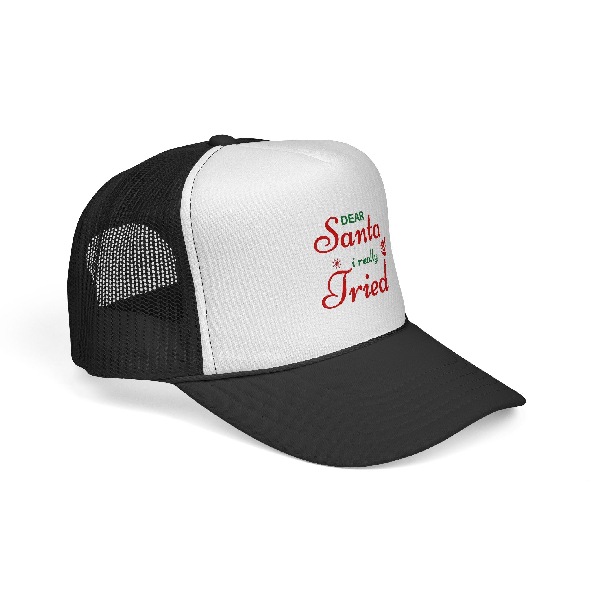 Trucker Cap – Dear Santa I’ve Been Good Embroidered Christmas Mesh Hat