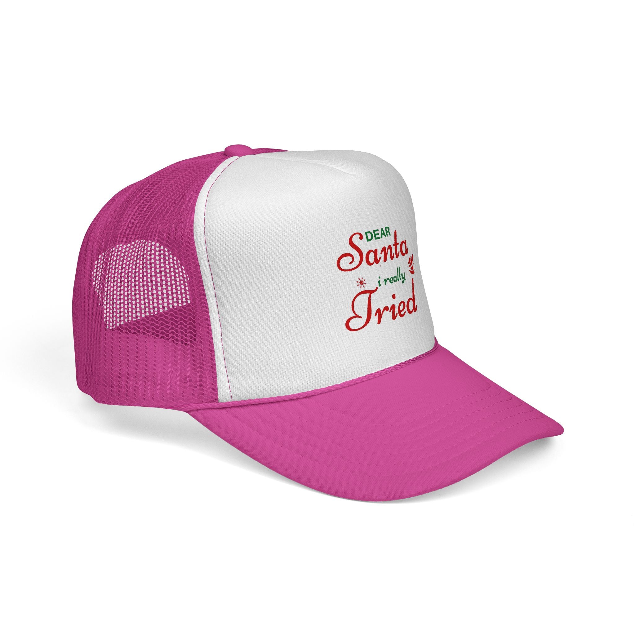 Trucker Cap – Dear Santa I’ve Been Good Embroidered Christmas Mesh Hat