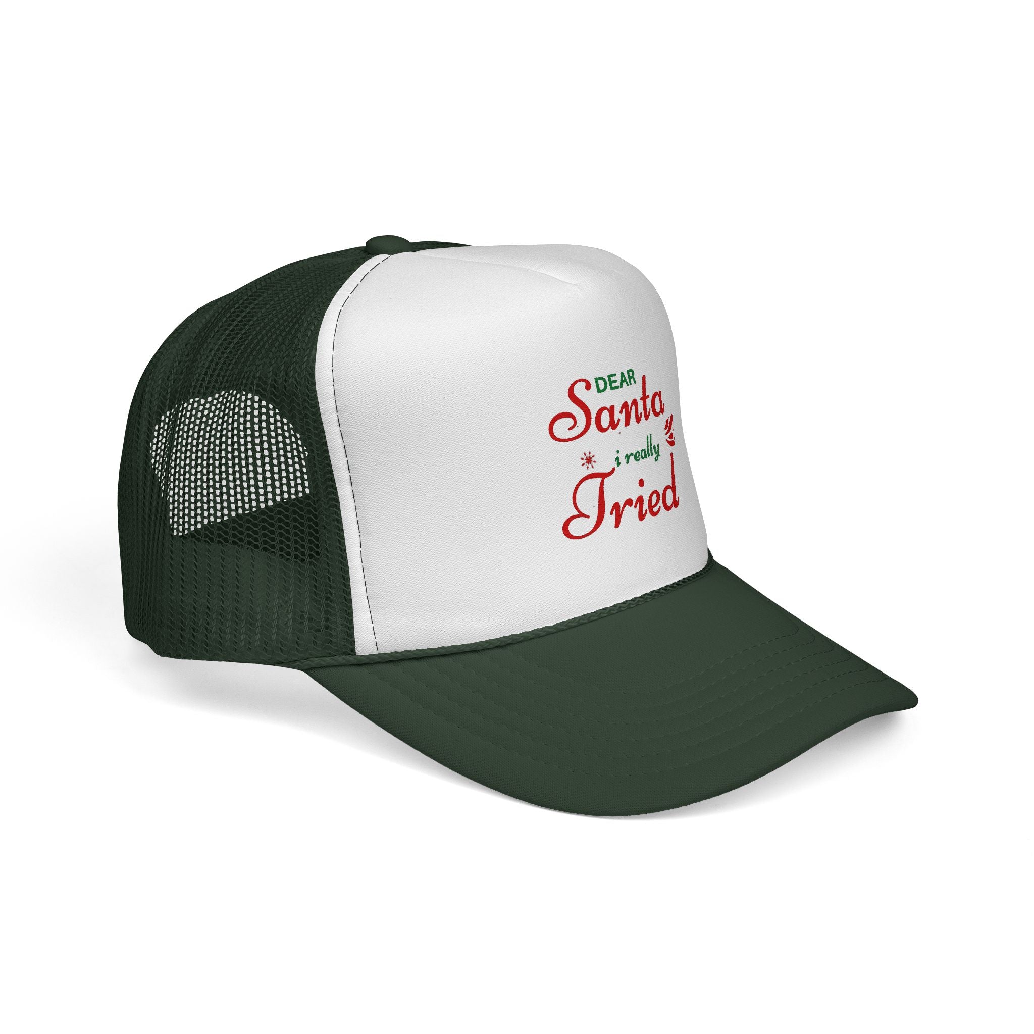 Trucker Cap – Dear Santa I’ve Been Good Embroidered Christmas Mesh Hat