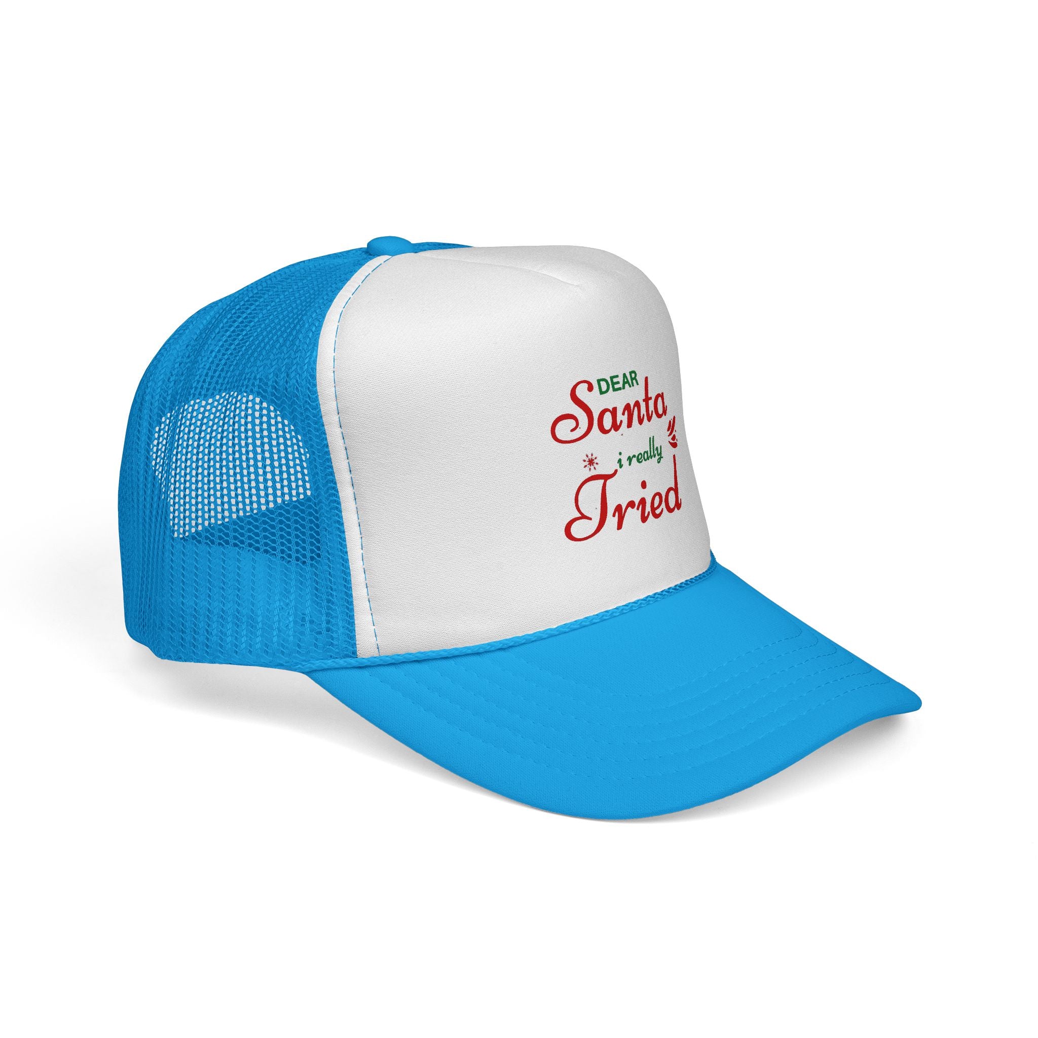 Trucker Cap – Dear Santa I’ve Been Good Embroidered Christmas Mesh Hat