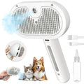 Steam Cat Brush Self-Cleaning Grooming Tool with Steam Spray Remove Floating Hair for Cats Dogs Pet Grooming Supplies Hair Care