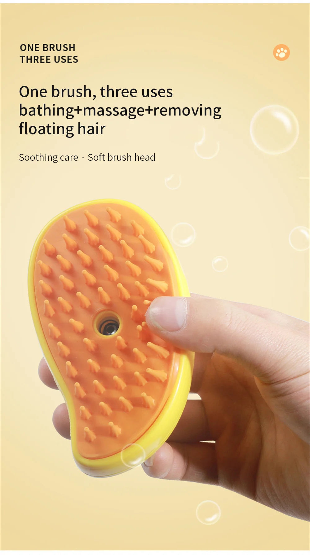 Cat Dog Steamy Brush Water Steam Spray Pet Comb 3 in 1 Electric Sprayer Hair Removal Bath Massage Brushes Cat Grooming Supplies