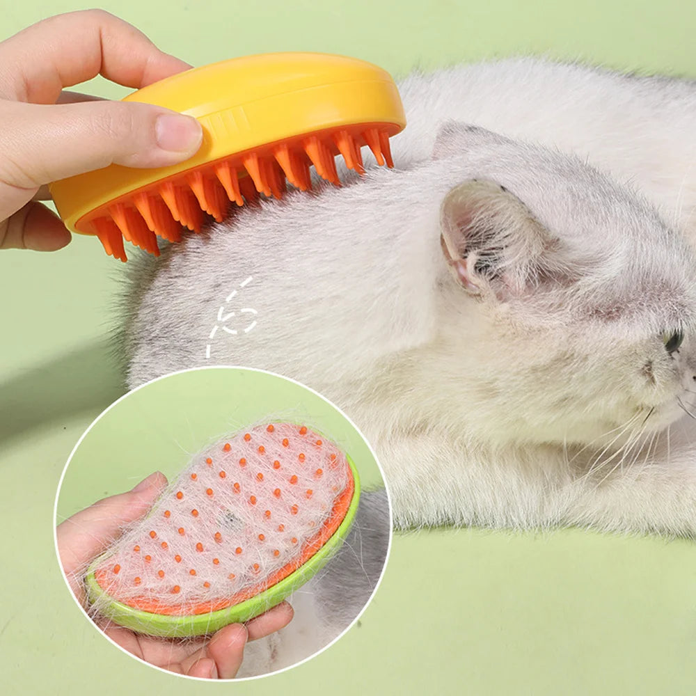 Cat Dog Steamy Brush Water Steam Spray Pet Comb 3 in 1 Electric Sprayer Hair Removal Bath Massage Brushes Cat Grooming Supplies
