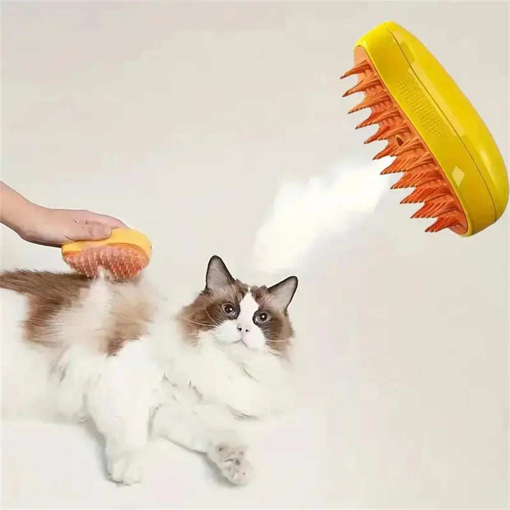 Cat Dog Steamy Brush Water Steam Spray Pet Comb 3 in 1 Electric Sprayer Hair Removal Bath Massage Brushes Cat Grooming Supplies