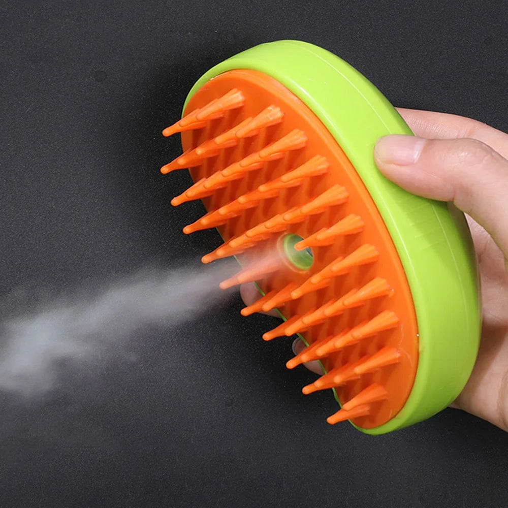 Cat Dog Steamy Brush Water Steam Spray Pet Comb 3 in 1 Electric Sprayer Hair Removal Bath Massage Brushes Cat Grooming Supplies