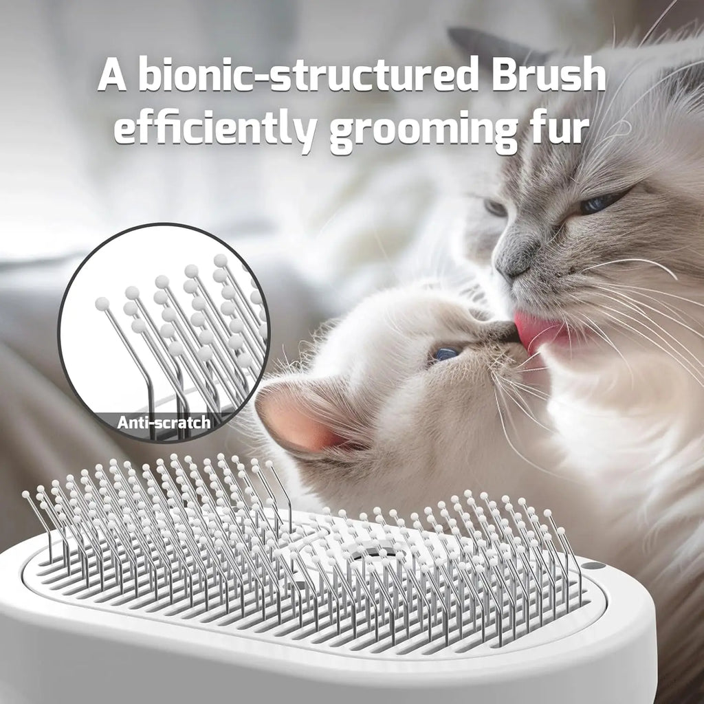 Steam Cat Brush Self-Cleaning Grooming Tool with Steam Spray Remove Floating Hair for Cats Dogs Pet Grooming Supplies Hair Care